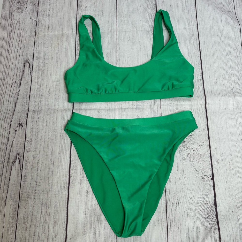 Forever 21 Vibrant Green Bikini Set Size M